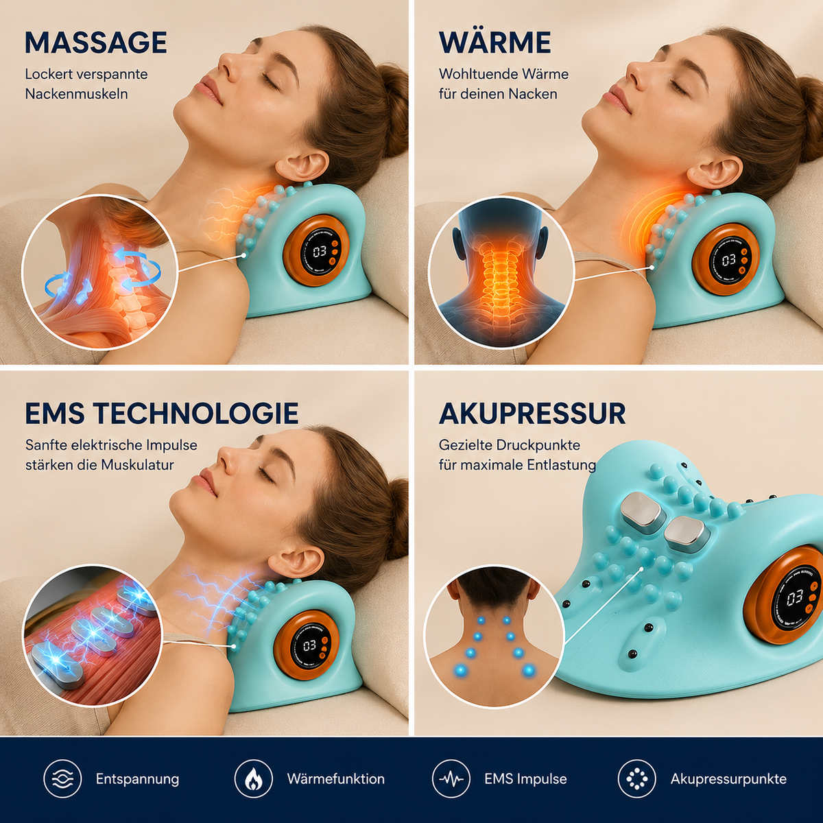 Necura™ - 4-in-1 Nackenmassage